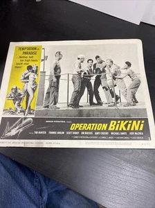 Vtg 1963~ FRANKIE AVALON~ TAB HUNTER~ Operation Bikini~ Original Lobby Card #1 - Picture 1 of 7