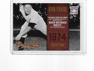 2012 PANINI COOPERSTOWN BASEBALL HIGH PRAISE WHITEY FORD #8