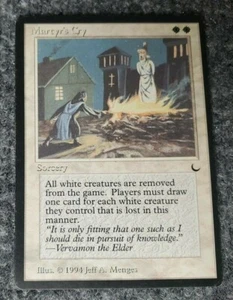 MTG Magic the Gathering Martyr's Cry The Dark LP Englisch Rare Karte - Bild 1 von 2