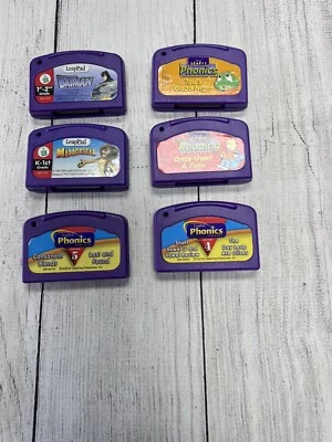 Leap Frog LeapPad Games Cartridges Lot Of 6 Phonics & Reading, Batman Madagascar - Image 1 of 4