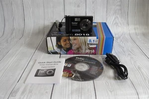 Vivitar Vivicam 8018 Compact Digital Camera 8.1MP Black Boxed - Picture 1 of 20