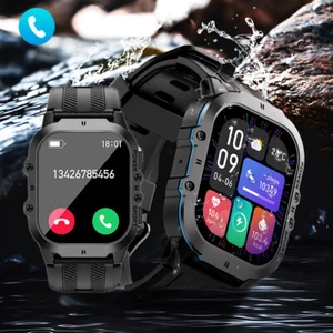 Military Smart Watches for Men(Answer/Dial) Rugged Health Sports Fitness Tracker - Picture 1 of 21