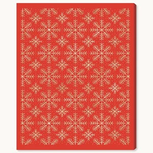 Wynwood Studio Holiday and Seasonal Canvas Art - Snowflakes Pattern 20" x 24" - Picture 1 of 6