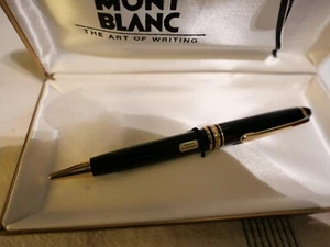 MONTBLANC MEISTERSTUCK GOLD BLACK BALLPOINT PEN - Picture 1 of 7