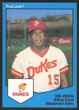 1989 ProCards Minor League Team Sets   Von Joshua #73 Albuquerque Dukes