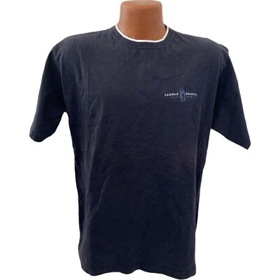 Vintage Y2K Polo Shirt Pebble Beach Mens Medium Stretch Pullover - Image 1 of 4