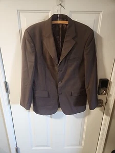 Caravelli Mens Suit Coat Jacket 38S Brown Superior 150's 3 Button Blazer Notch - Picture 1 of 12