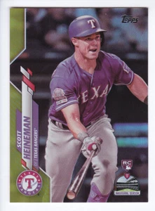 2020 Topps Series 2 #437 SCOTT HEINEMAN RC Texas Rangers GOLD FOIL ROOKIE CARD - Picture 1 of 2