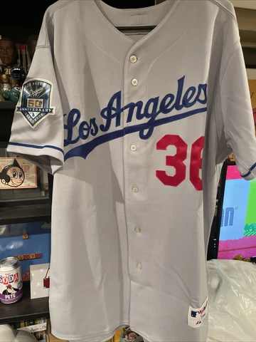 Greg Maddux 2008 Los Angeles Dodgers 50th Anniv. Majestic Jersey Size 48 Cover