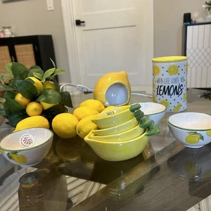 LOTTO LIMONI Home Decor Scaldacera, Piatti Limone, Porta Spugna, Decorazione Tavola - Foto 1 di 18
