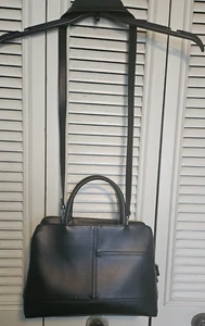 Vintage Villager Handbag-Black, Dual Handles, Large Pocket, 42 1/2" Strap NWOT - Picture 1 of 16