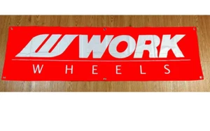 Jdm Garage Work Sign Nobori Flag Japan Wheels Banner - Picture 1 of 5