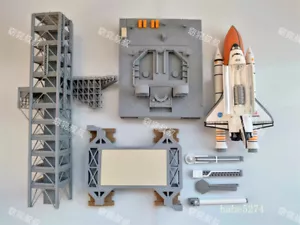 1/400 Space Shuttle Discovery w/Launcher Platform Model Collection Set Handmade - Picture 1 of 21