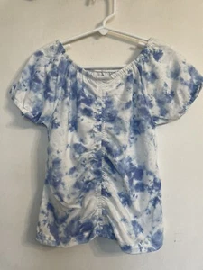 Kids Clothing The Children’s Place T-Shirt Girls Size L (10/12) Tie Dye Blue New - Picture 1 of 3