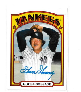 2022 Topps Heritage Archives Baseball Goose Gossage Auto Card