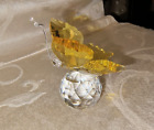H&D Yellow Crystal Butterfly Figurine Paperweight/Desk Decor