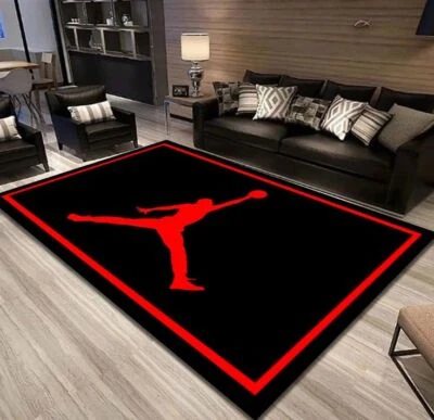 Customize Jordan Rug, Michael Jordan Rug, Nba Rug, Black Color Rug, Washable Rug
