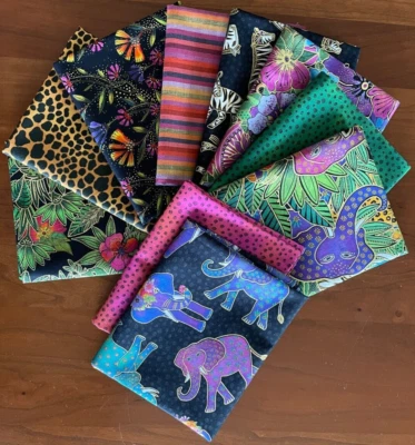 Laurel Burch * * Earth Song * * 10 脂肪四分之一 + 面板!!! — 第 1/2 张图片