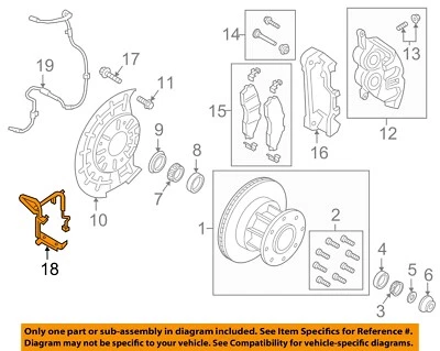 Componentes de freno Ford OEM 17-22 F-250 Super Duty-Manguera de freno HC3Z2078C Foto 1 de 2