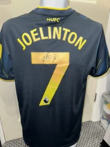 Signed Joelinton Newcastle Autograph Number 7 Away Shirt Brazil Carabao Winner - Picture 1 of 4