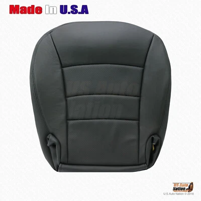 Capa de Assento de Couro Inferior do Motorista Chevy Corvette 2009 2010 2011 2012 2013 Preto - Imagem 1 de 4