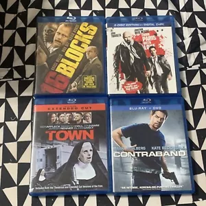 4 Blu-ray Thriller Lot - 16 Blocks Contraband The Town From Paris With Love - Picture 1 of 3