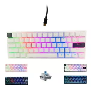 Portable 60% Mechanical Gaming Keyboard LED Backlit Compact 61 Keys Mini Wire... - Picture 1 of 8