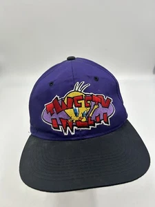 Vintage Tweety Bird Snapback Huge Logo Purple Rare - Picture 1 of 9