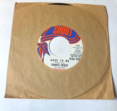 Donald Height Hollywood Flames  7" Record 45 Promo Good To me / Bona Fide Lover - Image 1 of 4