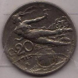 A068: Moneta Coin Vittorio Emanuele III - 20 Centesimi 1913 Libertà - Picture 1 of 1