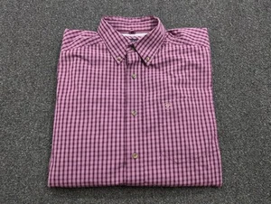 Camisa para hombre Ariat Pro Series púrpura y rosa a cuadros forrada con botones talla grande - Imagen 1 de 16