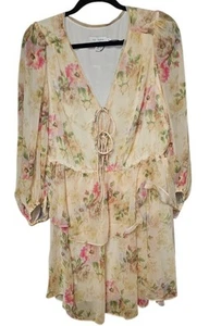 Mini Vestido Ted Baker Tamziiy Cuello en V GGT Estampado Floral Corbata Frontal Talla 4 (US 10) - Imagen 1 de 5