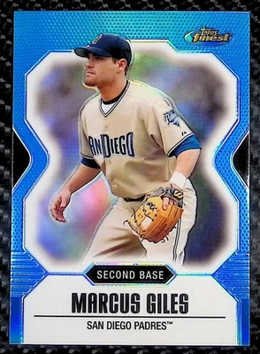 2007 Topps Finest #108 Blue Refractor #105/399 - Marcus Giles  - Padres - Image 1 of 3