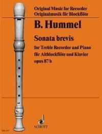 Sonata brevis op. 87b Bertold Hummel Book [Softcover] Treble Recorder and Piano - Image 1 of 3
