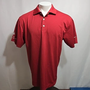 Nike Golf Polo Shirt Mens Size Large Red Johnnie Walker Logo Dri-Fit Sports - Picture 1 of 8