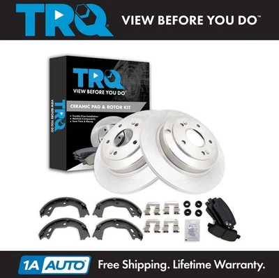 TRQ Rear Ceramic Brake Pad & Rotor Kit Fits 2010-2014 Hyundai Genesis Coupe — 第 1/4 张图片