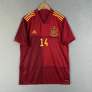 Adidas Spain National Team Soccer Jersey Men Large Red AEROREADY Costa Brava #14 - Picture 1 of 15