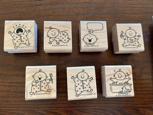 Stampin Up! 8 pz. Set francobolli Baby Firsts - Foto 1 di 4