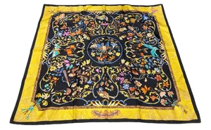 HERMES PIERRES d' ORIENT Seidentuch Carre 90 gelb ohne Karton gebraucht. - Bild 1 von 4