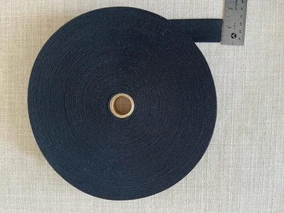 1 rollo elástico acanalado negro 1-1/4” ~ 50 yardas Foto 1 de 2