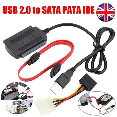 SATA/PATA/IDE to USB 2.0 Adapter Converter Cable for 2.5/3.5 Hard Disk Drive DVD - Image 1 of 4