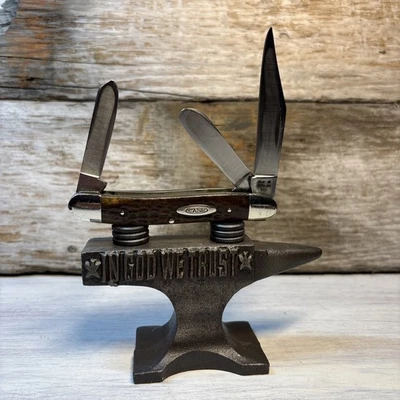 VINTAGE  1977 CASE 6347HP SSP STOCKMAN FOLDING KNIFE JIGGED BROWN BONE  - Image 1 of 4