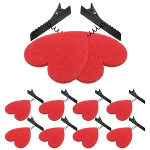10 Pcs Love Hairpin Heart Clips Barrettes for Girls Accessories Women - Picture 1 of 12