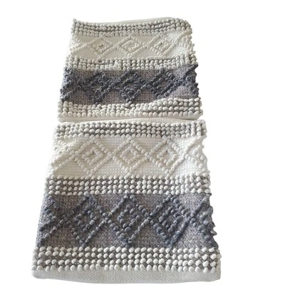 Par (2) Capa de Travesseiro Quadrada Boho Textura Nubby Neutra Lã/Algodão com Zíper 20" DKNY - Imagem 1 de 4