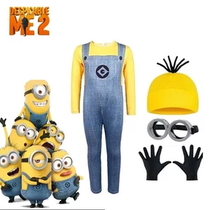 Kinder Minions Cosplay Kostüm Erwachsene Fancy Kleid Beanie Handschuh Brillen - Bild 1 von 13
