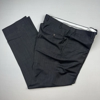 Canali 1934 Dress Pants Mens 56 38 x 32 Suit Travel Gray Wool Flat Trousers - Image 1 of 4
