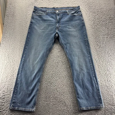 Pantalones de mezclilla Levis 513 para hombre 42x30 azul lavado oscuro algodón elástico calce recto ropa de trabajo Foto 1 de 4