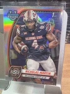 Nickolas Martin 2024 Bowman Chrome U 1st Silver Refractor 49ers RC - Bild 1 von 1