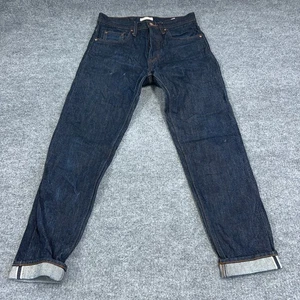 Markenlos Jeans Herren 30 Relaxed Tapered Selvedge Denim UB601 14,5oz Dark Raw - Bild 1 von 10
