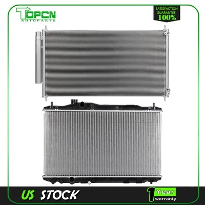 Fits 2012-2015 Honda Civic Replacement Radiator & Condenser Cooling Assembly - Image 1 of 4